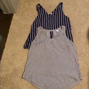 Set of two Blue/white striped Old Navy tank szM